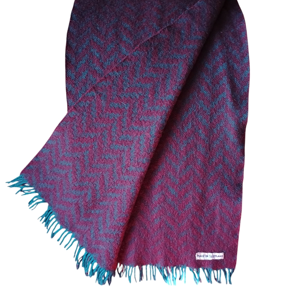 Purple and Teal Chevron Scarf